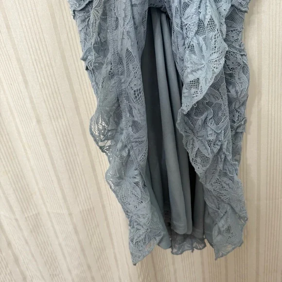 NWT🌀 Fourteen Twelve light blue lace babydoll mini dress - Picture 7 of 10